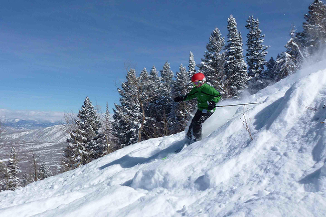 Skiier on the Powderhorn